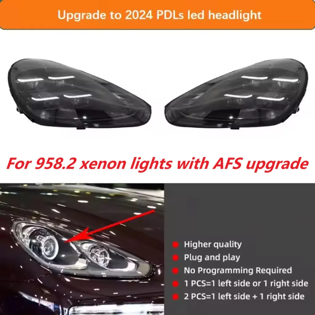 for Porsche Cayenne 958 Matrix Headlight for 92A 9 958.2 Headlights Upgrade to 2024 PDLS Style Led Headlight