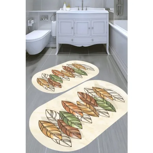 Inca Carpet Anti-Slip Soles Washable 2'li Bath Mat (50 X60 cm - 60 X100 Cm) BRC500