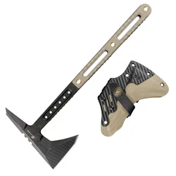 Hx Outdoors DC53 Portable Axe,Multifunctional Survival Axe for Outdoor Camping Hiking Hunting Axe DC53 Steel ,G10 Handle, Kydex