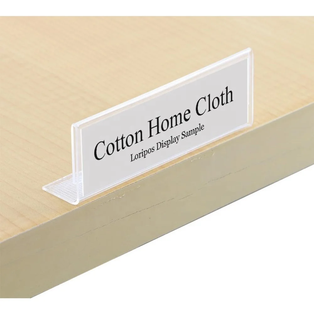 

Acrylic Label Frame l Sign Edge Price Talker Shelf Storage Memo Holder Merchandise Name Card Display Data Strip