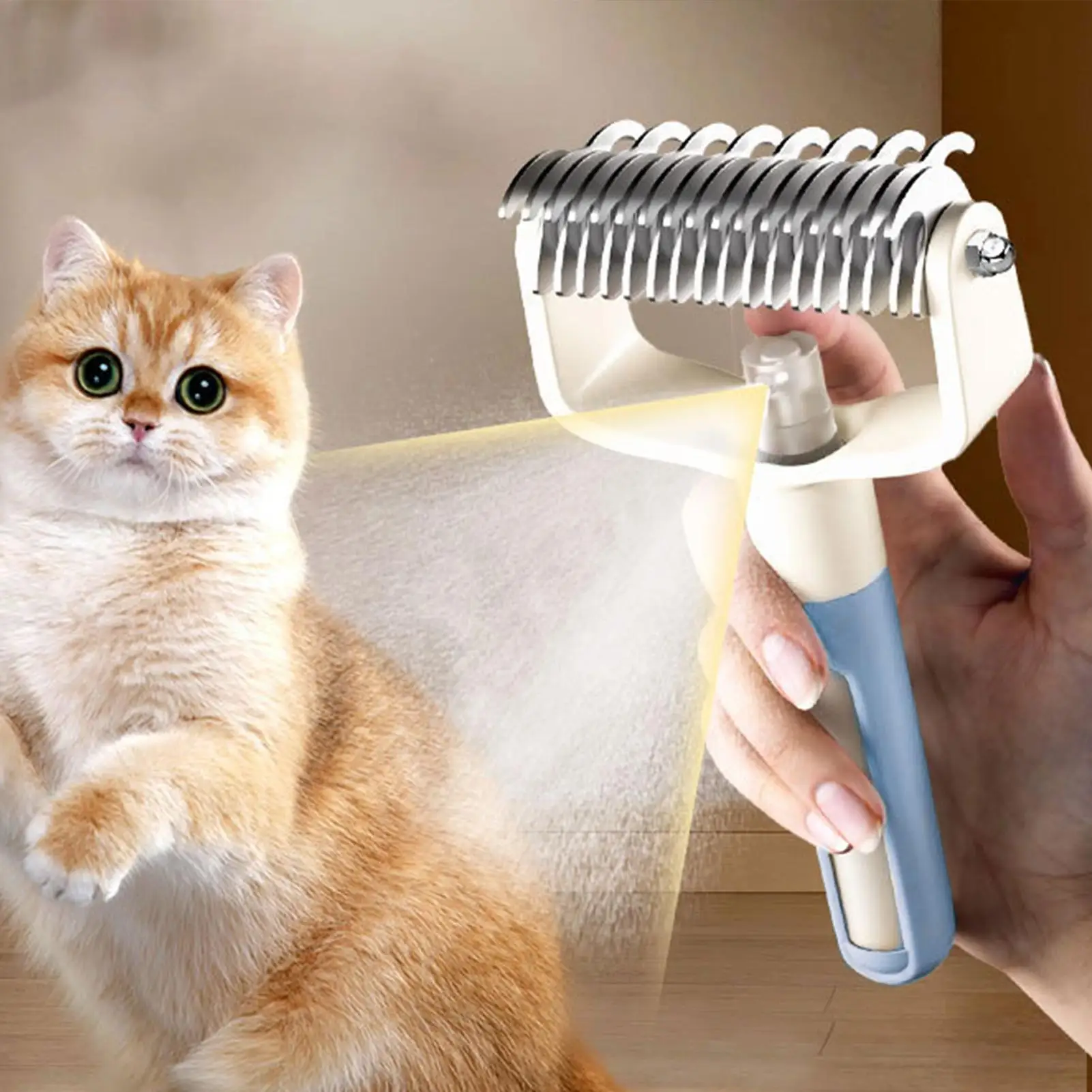 Pet Coat Knot Remover Comb Dog Grooming Brush Deshedding Tool Cat Hair Dirt Odor Cleaning Medium Large Breed Home Supply view 2