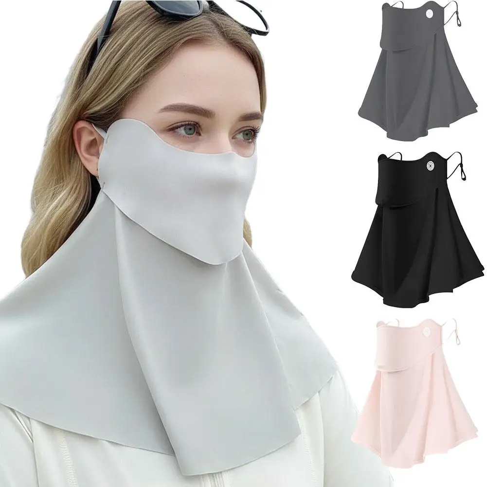 

Face Mask UV Defense UPF50+ Drinking Water Neck Protection Sun Protection Breathable Sunshade Face Mask Women Summer