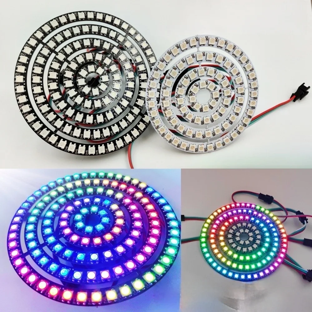 full color angel eye circle lamp luz decorativa do carro luzes de tira cor magica embutida led5v24 5050rgb 01