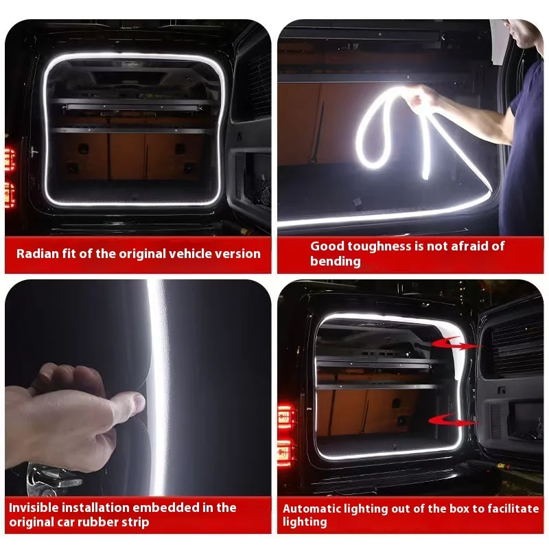 For Haval H9 2024 Car Trunk Light Ambient Decorative Atmosphere Lamp Led Flexible Strip Universal Ultra-bright Interior