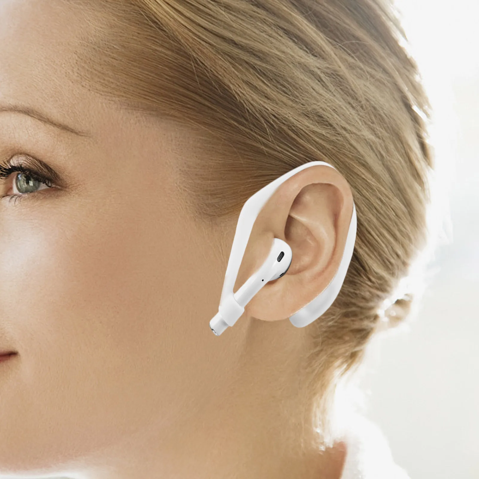 1Pair Soft Adjustable Earbud Holders Anti Slip Sport Ear Clips for Cycling Workouts Fitness Activities Earphone Accessories