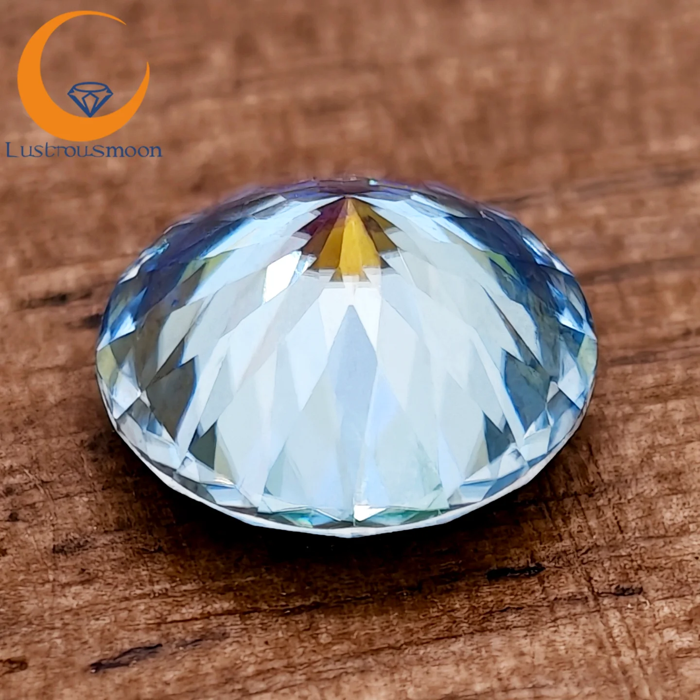 

Аквамарин цвета круглой формы муассанит свободный камень 100, граненая огранка GRA Report VVS1 бусины для изготовления ювелирных изделий Рождественский подарок