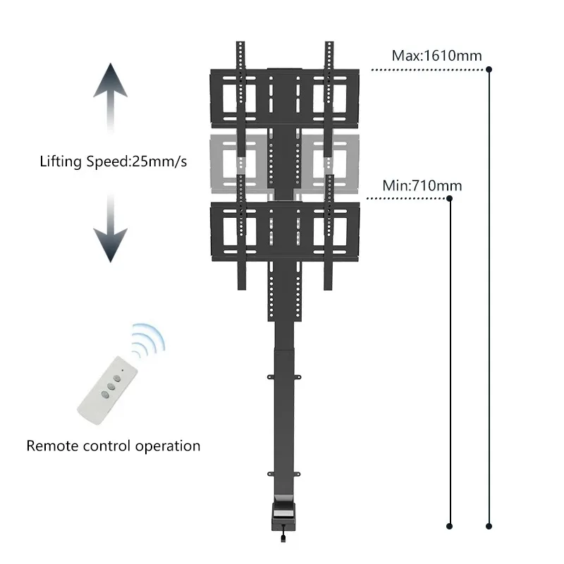 Motorized TV Supports Smart Motorized Under Bed TV Lift For 32-70