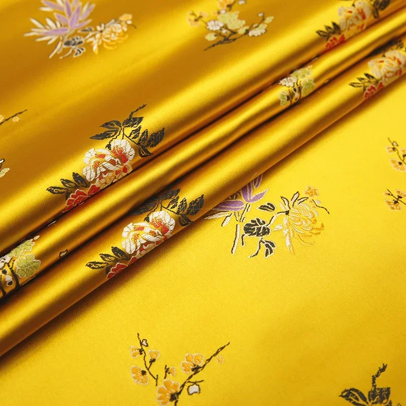 250*75cm Brocade Fabric Material with Beautiful Flower Pattern DIY Sewing Dress Needlework Cloth