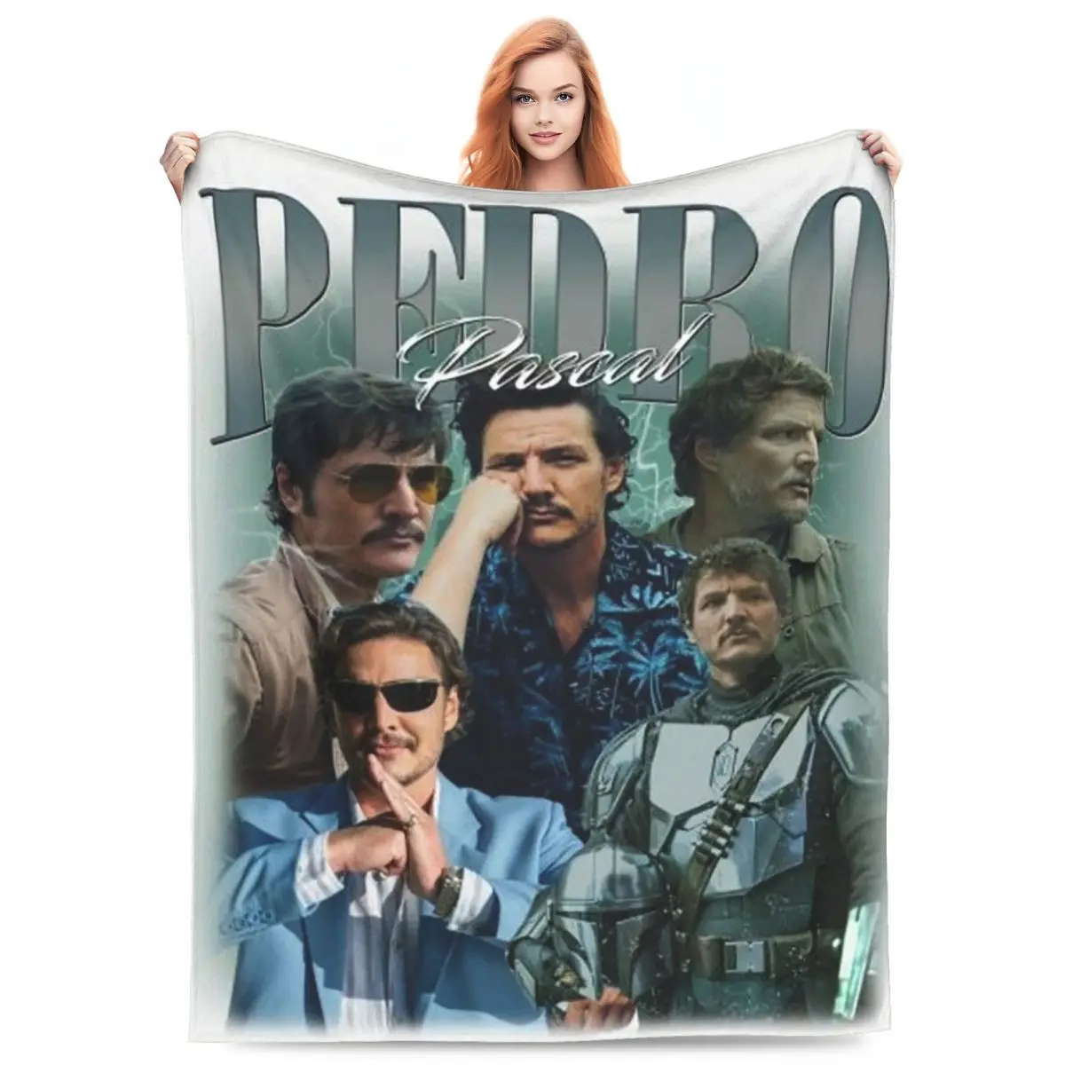 

Pedro Pascal Pattern Blankets Fleece Sofa Throw Blanket Multi-function Throw Blankets for Bedding Travel Throws Bedspread Quilt