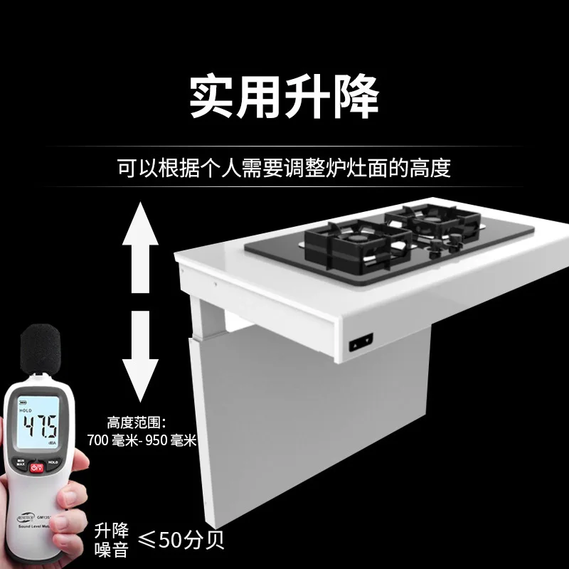 Lifting Electric Stove With Double Burner For Kitchen Countertop Installation