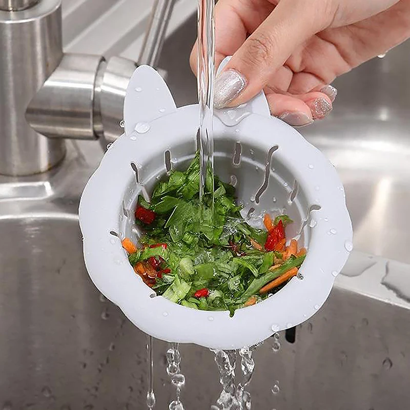 1/5pcs Handheld Garbage Drain Basket Kitchen Sink Filter Screen Home Drain Rack Dishsink Filter Screen
