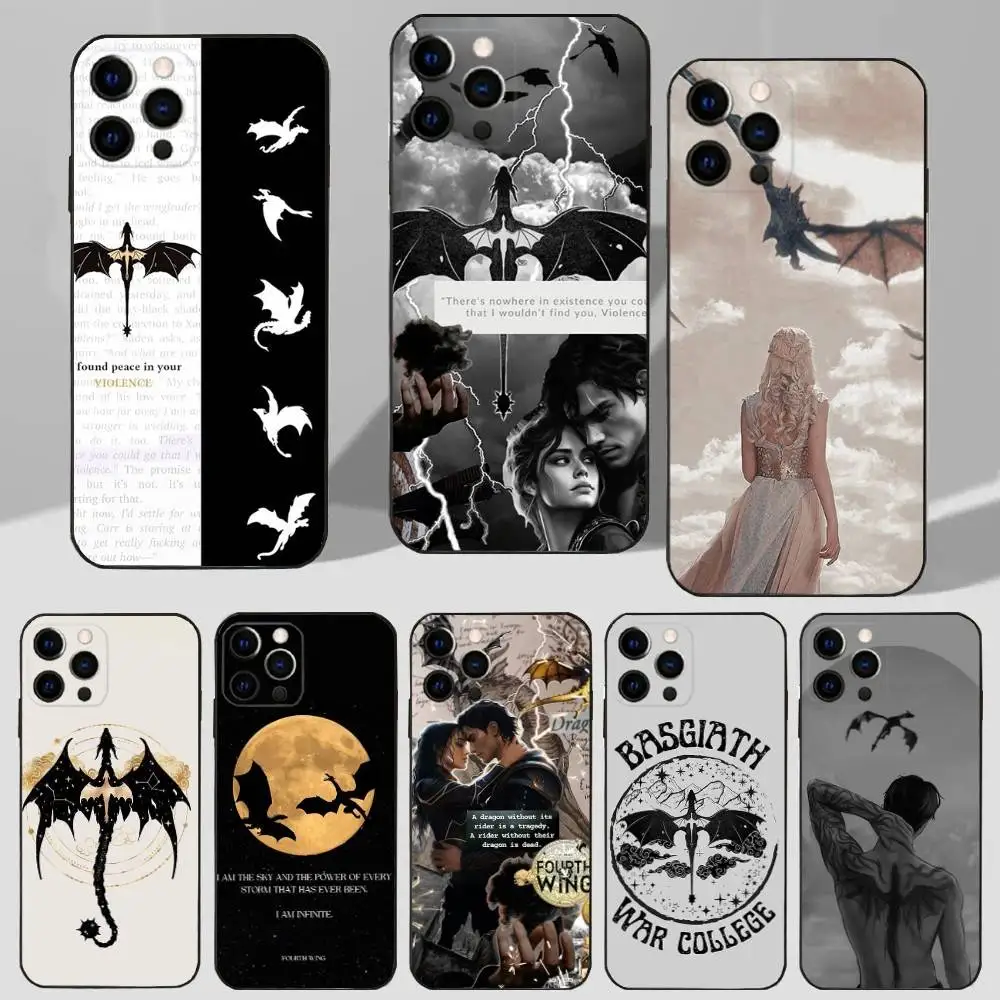 

Novel F-Fourth W-Wing Phone Case For iPhone 16,15,14,13,12,11 Plus,Pro Max,XS,X,XR,SE,Mini,8,7 Soft Silicone Black Cover