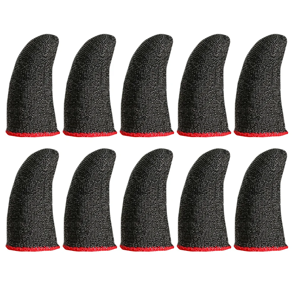 

10Pcs Anti-Sweat Finger Cots Breathable Durable Flexible Game Props Touchscreen Thumb Sleeves Breathable Finger Sleeves