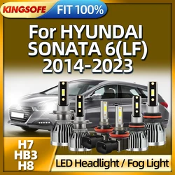 KINGSOFE H7 Car Headlight HB3 Bulbs 30000LM Led Lamp H8 Fog Light For HYUNDAI SONATA 6 LF 2014 2015 2016 2017 2018 2019-2023