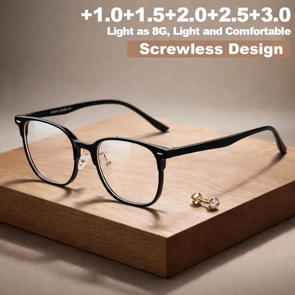 1pc Unisex Quadratischen Rahmen Lesebrille Anti Blau Licht Plain Brillen Übergroßen Computer Fertig Brillen