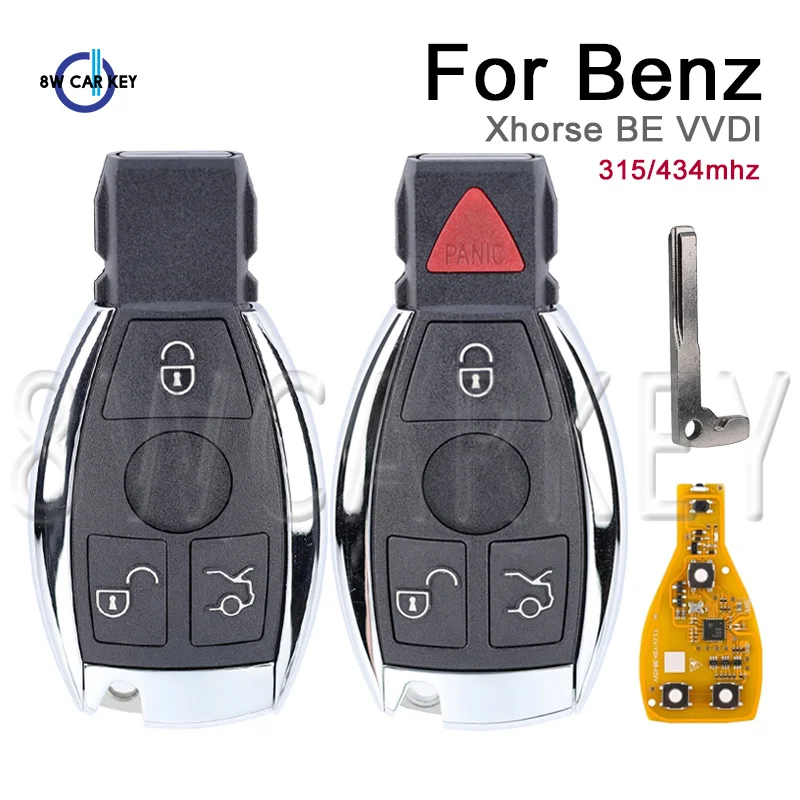 Smart Remote Key For Mercedes Benz W210 W221 W222 W211 W212 W203 W204 W205 Xhorse BE VVDI Car Keys Shell 3/4 Buttons 315/434mhz