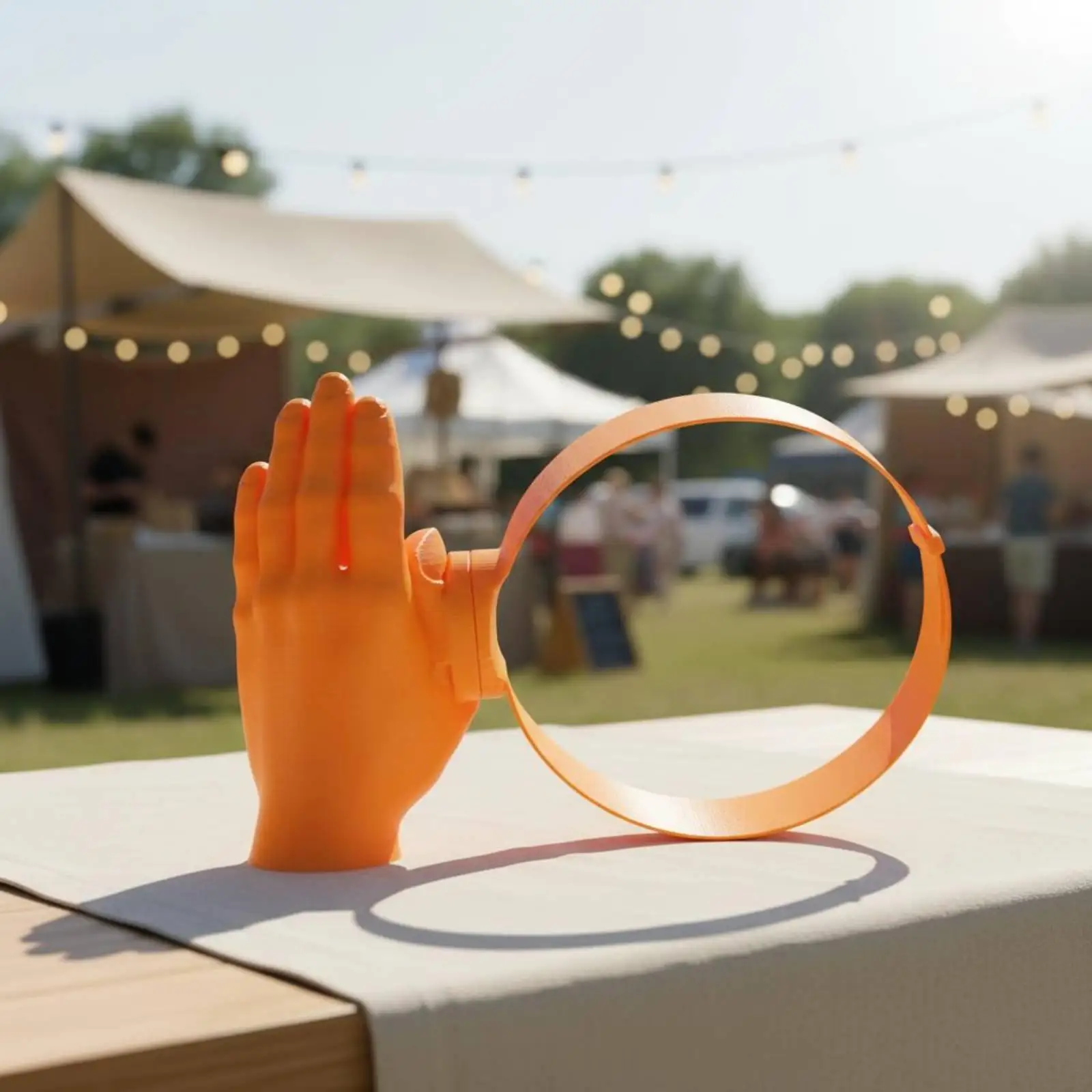 Playful Hand Visor Sun Hat for Summer Parties Lightweight 3D Printed PLA Shade Visor Cap