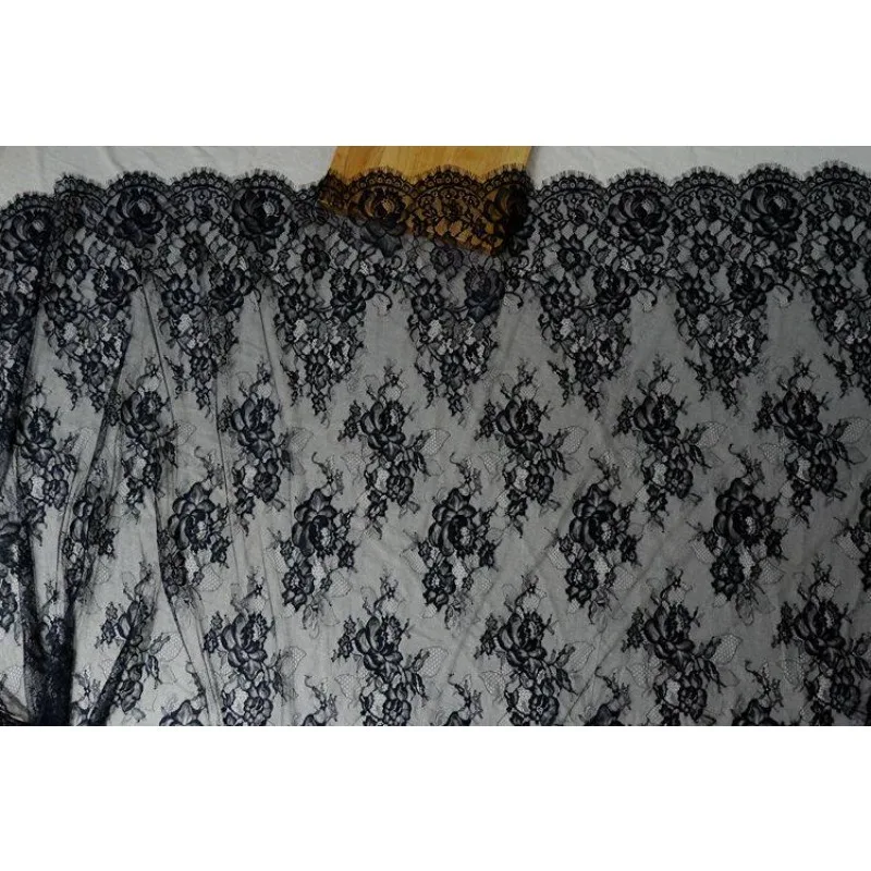 70-150CM wide high-quality eyelash lace export European handmade DIY clothing sewing accessories clothing skirt materials