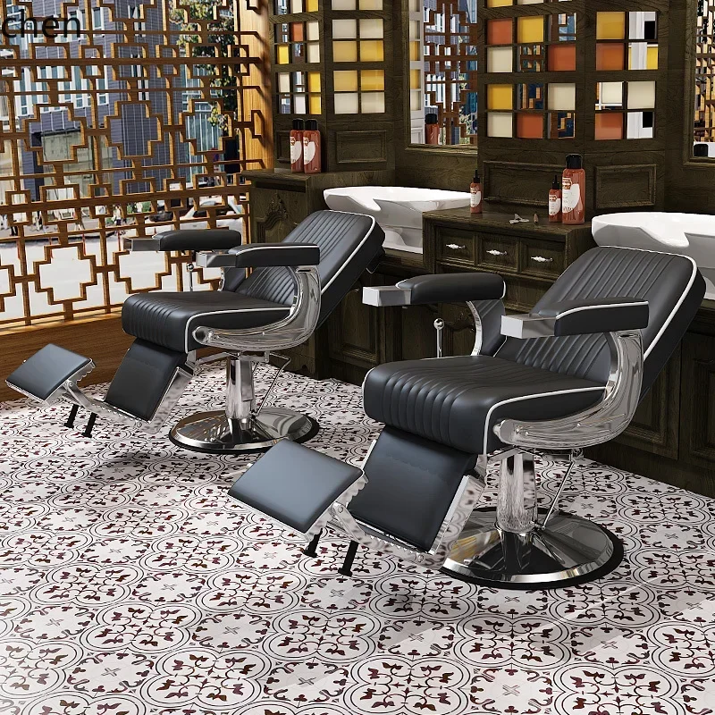 DSA--Special Perm Dye Haircut Chair Men's Retro Pompadour Chair Reclining Shaving Chair