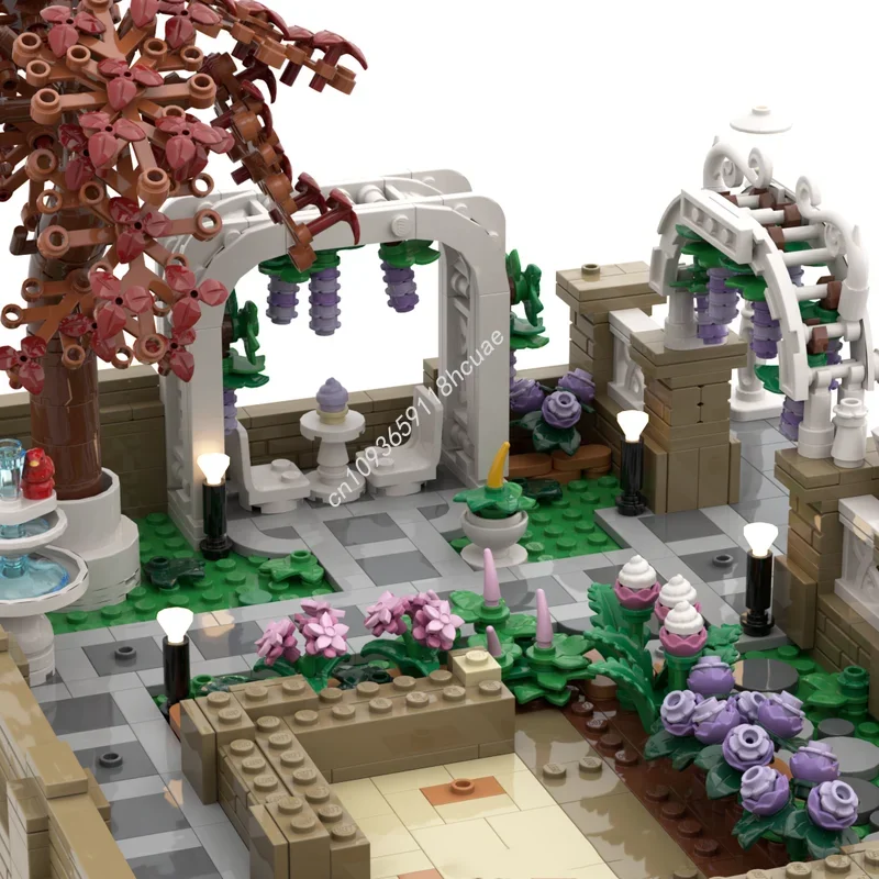 MOC Modulare Personalizzato Il Giardino Botanico - 21353 Espansione Street View Modello Building Block Assemblaggio Creativo Mattoni Giocattolo Presente