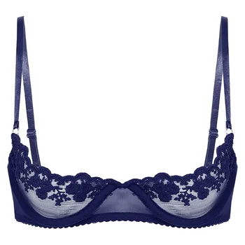 תחתוניות נשים שקופות עם פרחים משובצים בתחתית, חזה פתוח חשוף, חזה חם חשוף, חזה פתוח, חזה חסר ריפוד, תחתוניות