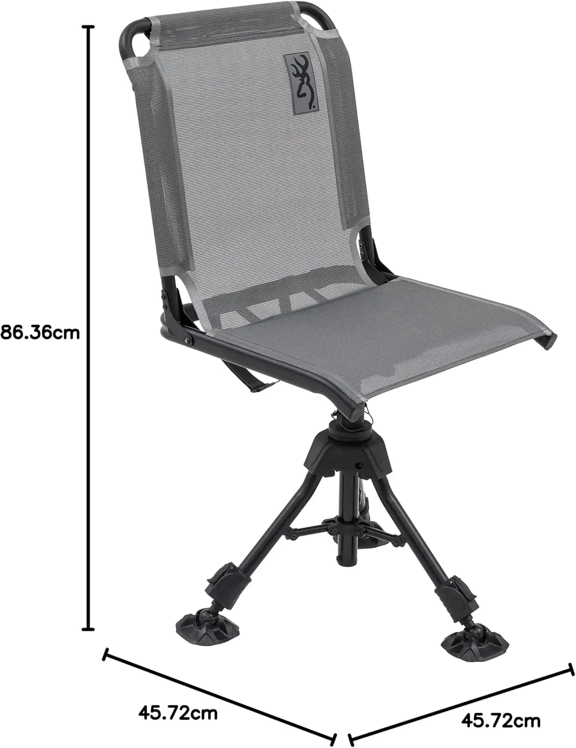 Durable TechMesh Material Over Steel Frame, with 360-degree Swivel, Adjustable Height, and Ind