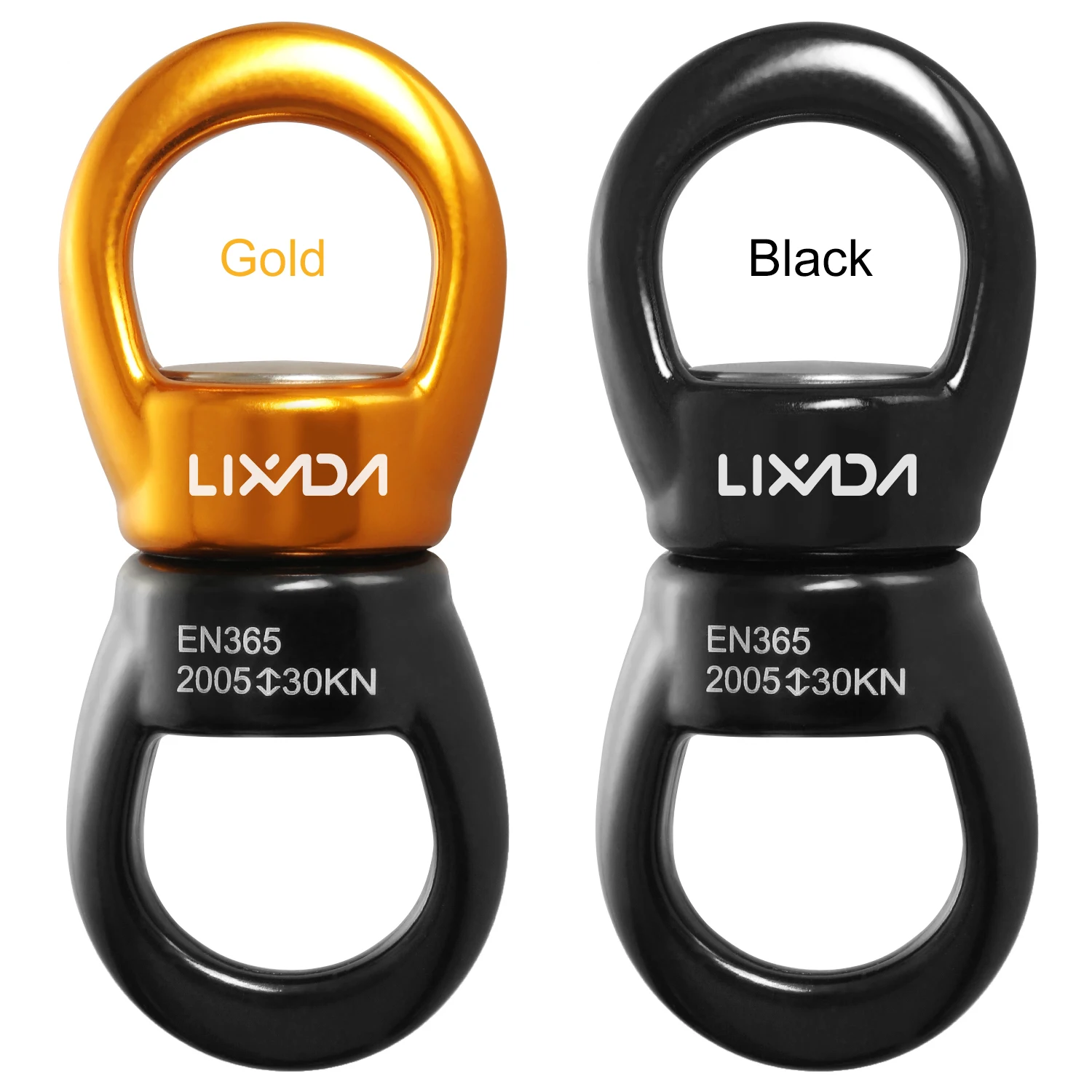 Lixada Swing Swivel 30kN Safest Rotational Device Swing Spinner Carabiner Swivel Climbing Rope Swivels for Web Tree Swing