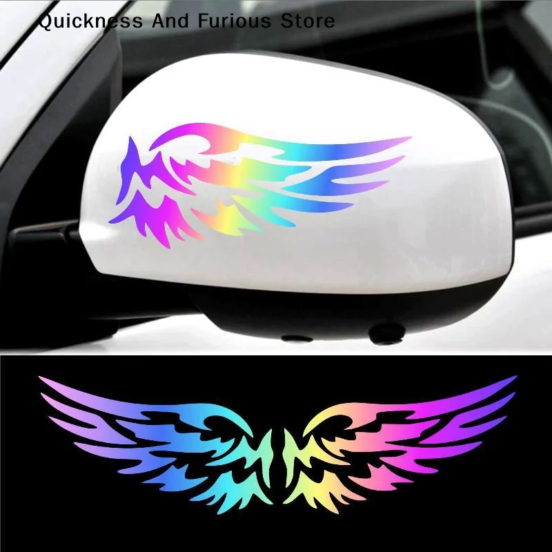 【MO】Adesivos de asas de anjo para carros, decoração para capacetes de moto, acessórios para motocicletas, carrocerias de automóveis e tanques de combu