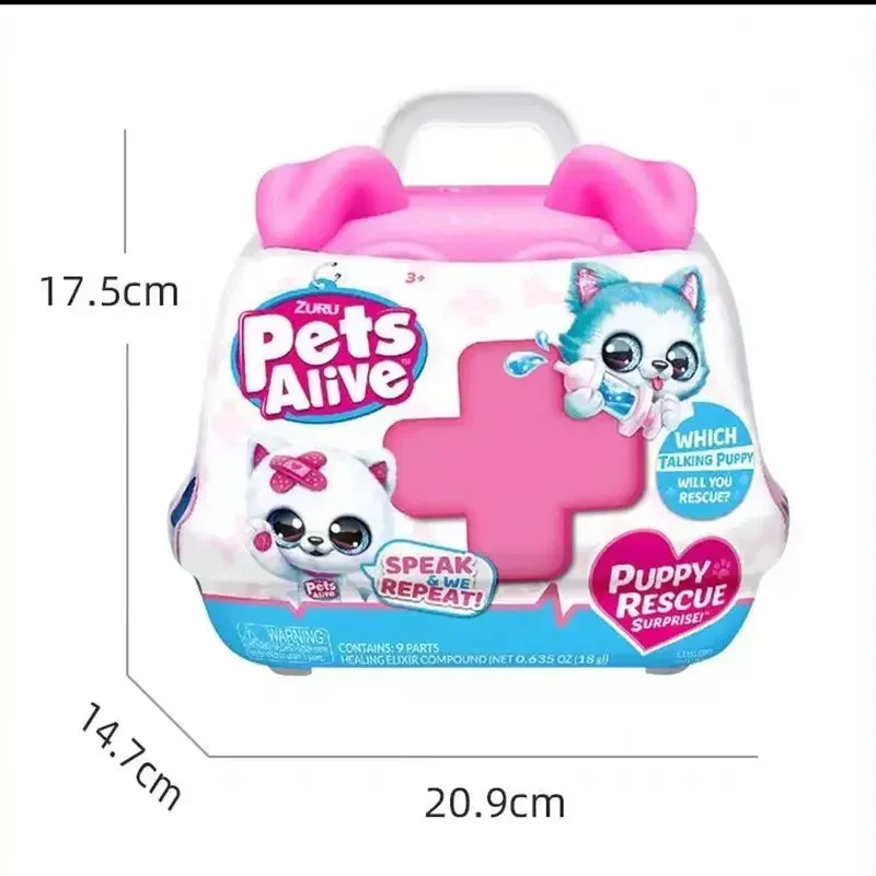 New Talking Pet Rescue Small Shop Tote Box Simulated Doctor Animal Cultivation Toys Gifts