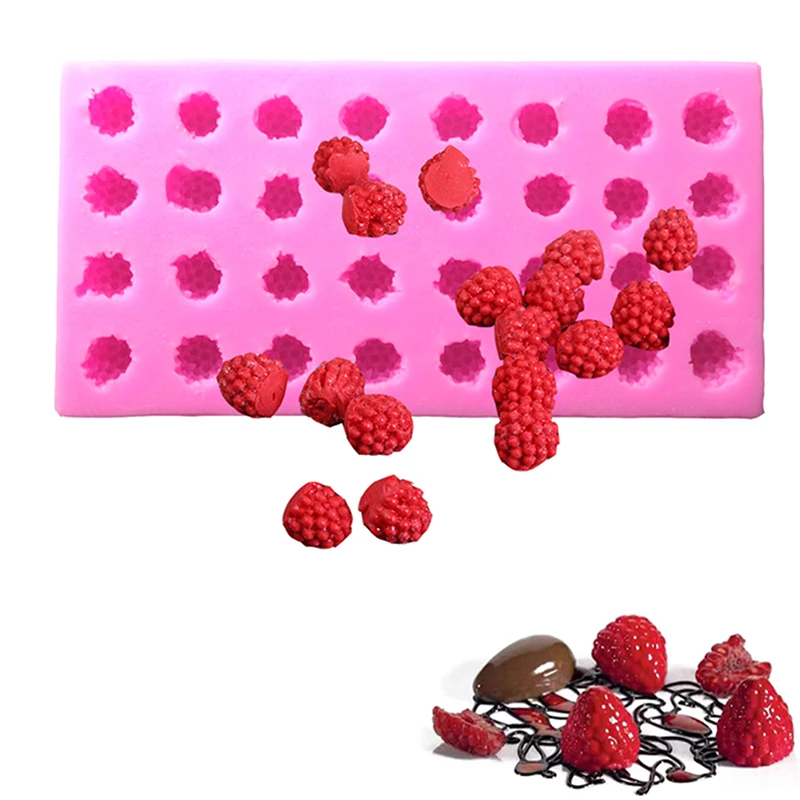 HotDIY 3d Raspberry Fruit Silicone Mold Diffuser Plaster Epoxy Resin Mold Fondant Chocolate Mousse Cake Decoration Baking Mold
