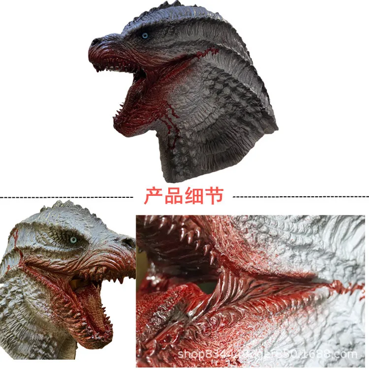 King Kong Maschera Cappuccio Halloween Animale Dinosauro Orangutan Tyrannosaurus Rex Costume Prop