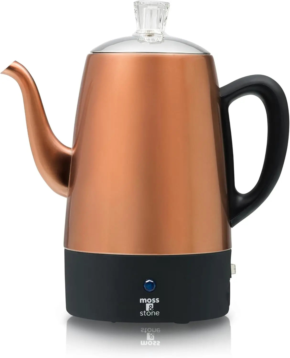 

Electric Coffee Percolator with Keep Warm, 10-Cup Stainless Steel Pot, Removable Basket for Home Office