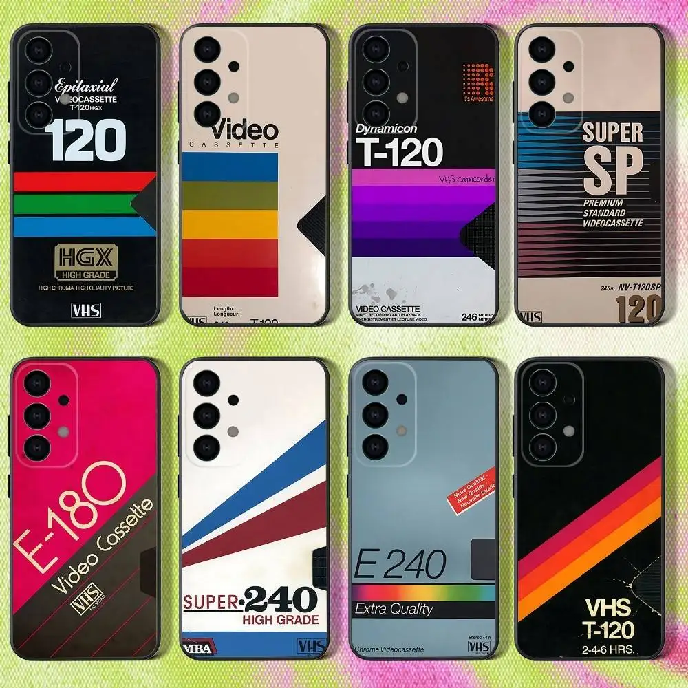 

Retro VHS Tape Vintage Phone Case For Samsung S25,S24,S21,S22,S23,S30,Ultra,S20,Plus,Fe,Lite,Note,10,9,5G Black Cover