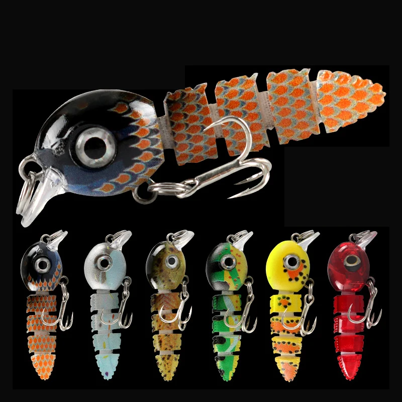 TAKEDO YH04 tonąca woda 5.5CM 4G Mini sztuczna przynęta wielosekcyjna przynęta wędkarska Minnow przynęty na okonie sum