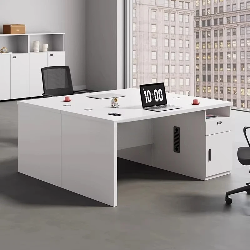 yjq finance desk single staff seat work office desktop computer desk and chair combination