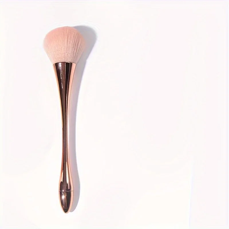 Pinceau de maquillage à petite taille, brosse anti-poussière pour Nail Art, grand pinceau de maquillage doux, or Rose, Blush, outil de beauté, surbrillance du maquillage, 1 pièce