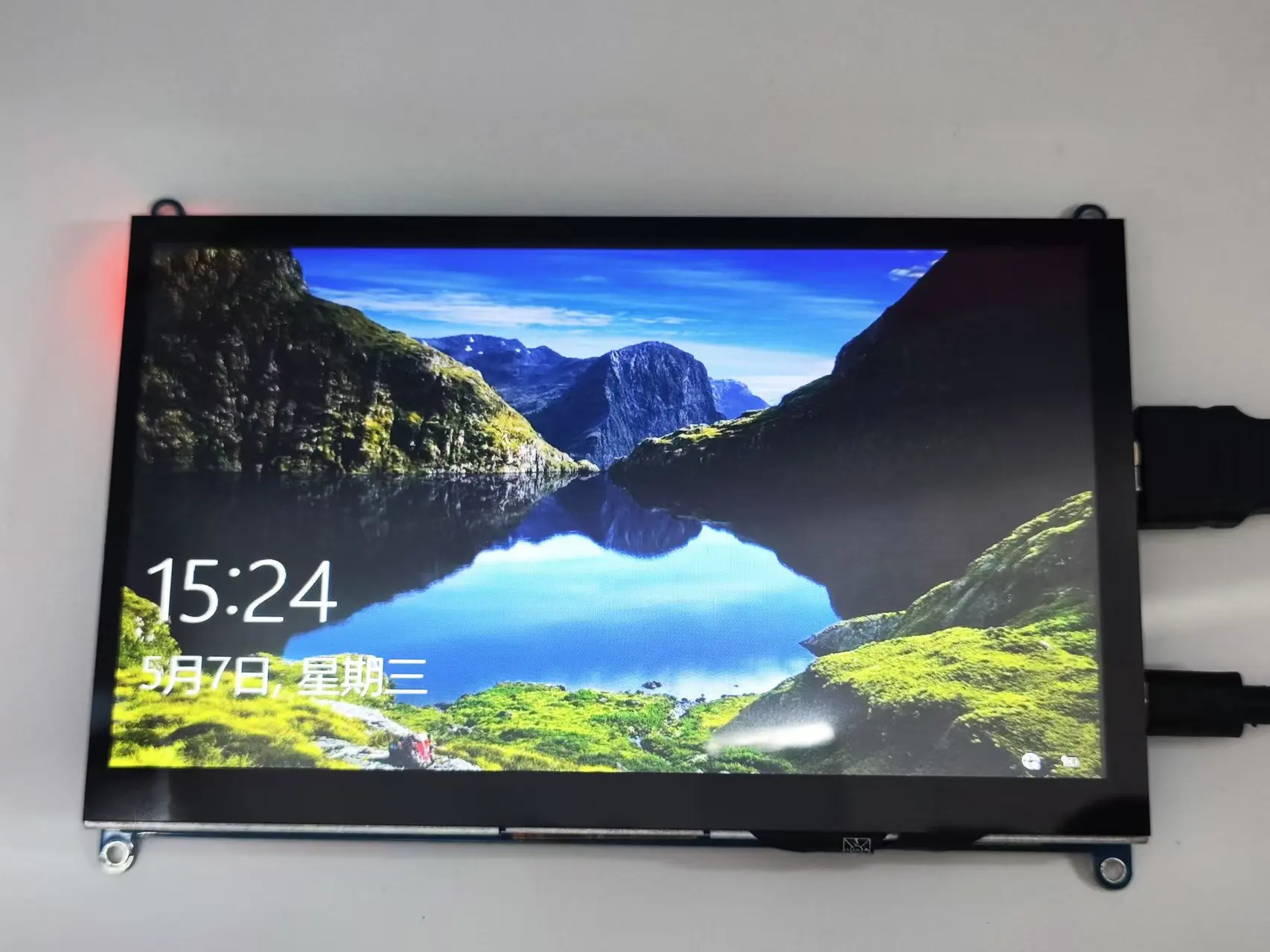 7 Inch Raspberry Pi 4/3/2/B/B+/A+ Monitor 1024x600 IPS 5-Points Capacitive Touchscreen Drive Free HDMI Display For Win 7/8/10
