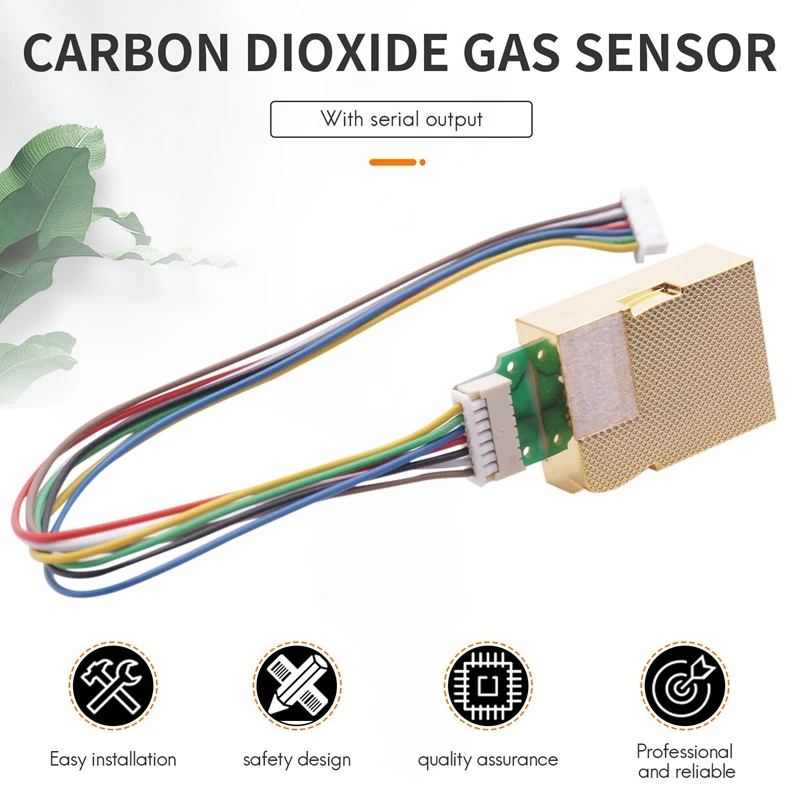 

MH-Z19C IR Infrared CO2 Sensor Module Carbon Dioxide Gas Sensor NDIR For CO2 Monitor 400-5000Ppm UART PWM Output With Cable