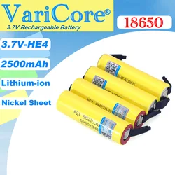 New Original HE4 2500mAh Li-lon Battery 18650 3.7V Power Rechargeable batteries Max 20A,35A discharge + Nickel sheet