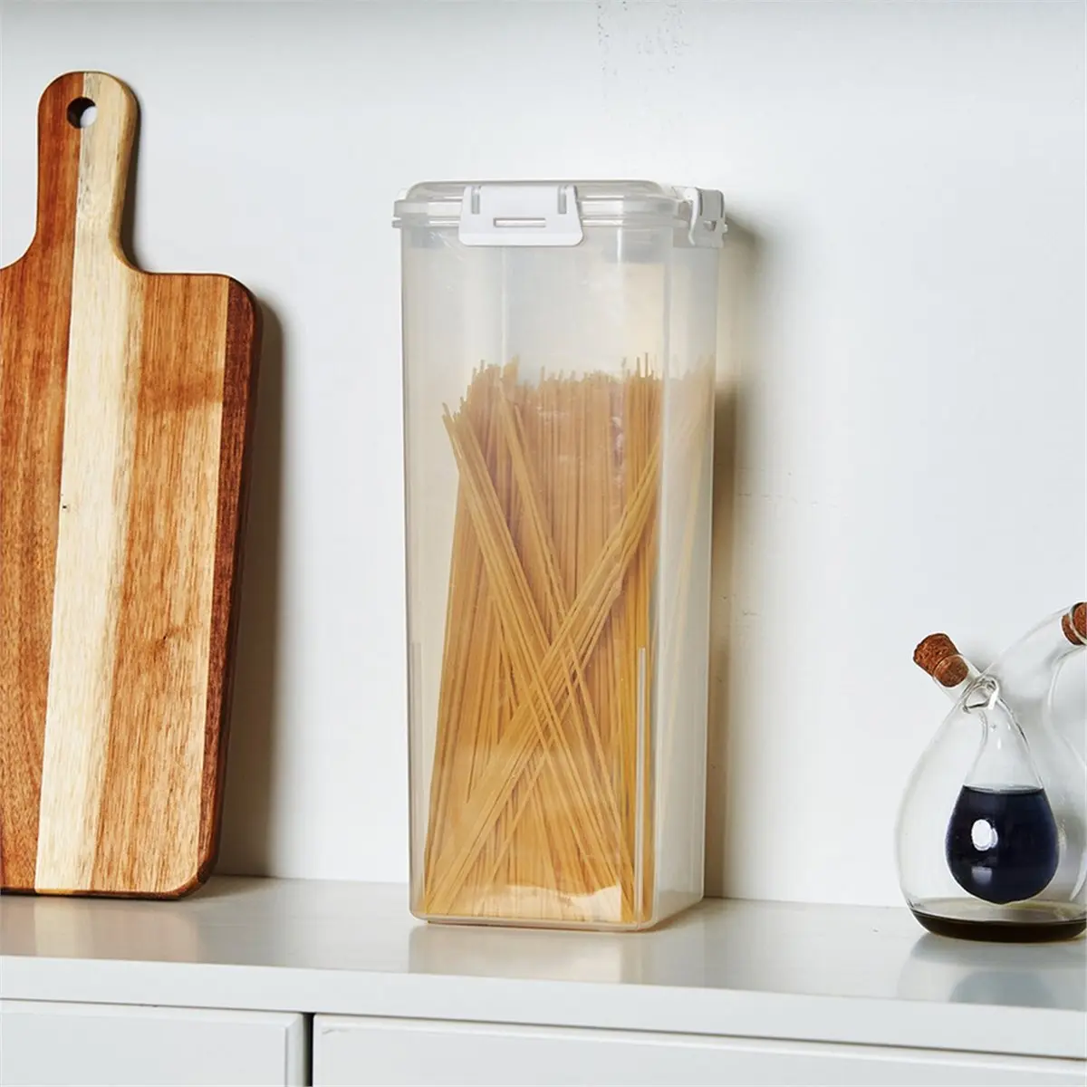 Bread Loaf Container Clear Airtight Bread Box with Lid Sandwich Bread Holder Kitchen Pasta Multigrain Toast Storage 2pc