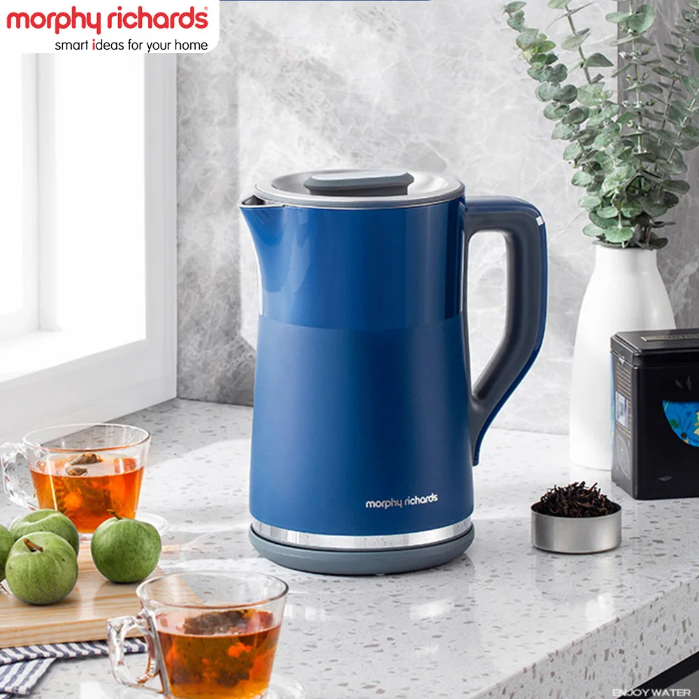 MORPHY RICHARDS Electric Kettle Fast Heating Water Boiler 1.5L Stainless Steel Liner1800W Temperature Setting Insulation MR6070