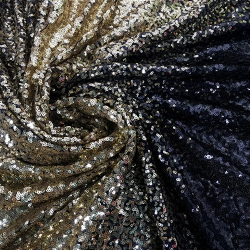 Gradient 3MM Splitter Sequined Fabric Cloth For Dress Curtains DIY Sewing Sparkly Fabric for Dresses Fahion Clothing Bags Shoes