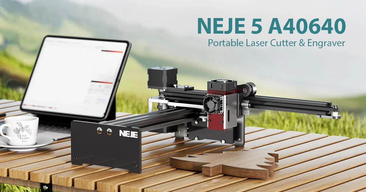 NEJE Max 4 V2 24W : Hybrid Laser Engraving and Cutting Machine with E80 Laser Module - 700x460mm Engraving Area - 1200mm/s Engraving Speed - Suitable for Stainless Steel/Wood/Leather/Painted Metal/Fabric