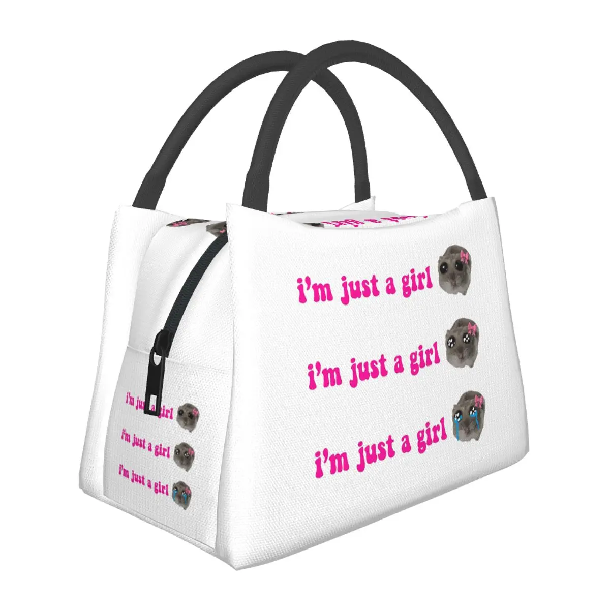 

Термосумка для обедов с мемом «Грустный хомяк» для школы, герметичный контейнер для бенто-боксов, термоконтейнер для еды, сумка-холодильник