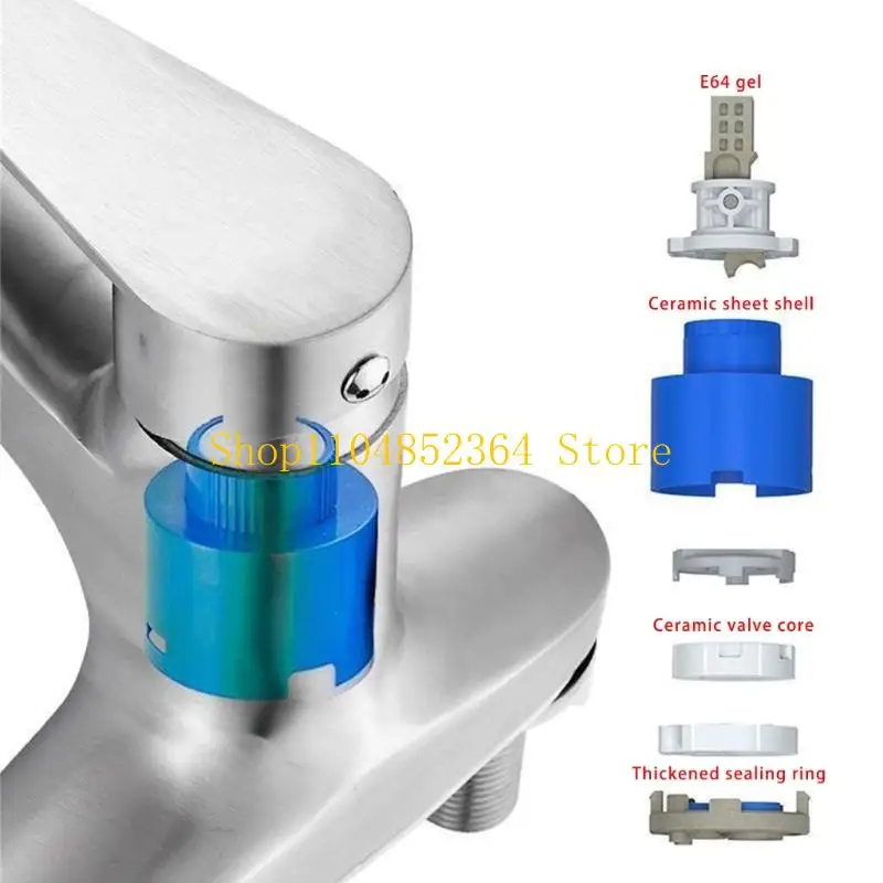 

652F Upgrades Bathroom Faucet Steel Basins Tap with Double flows Control Rustproof Traditional Tap for Retro Interiors