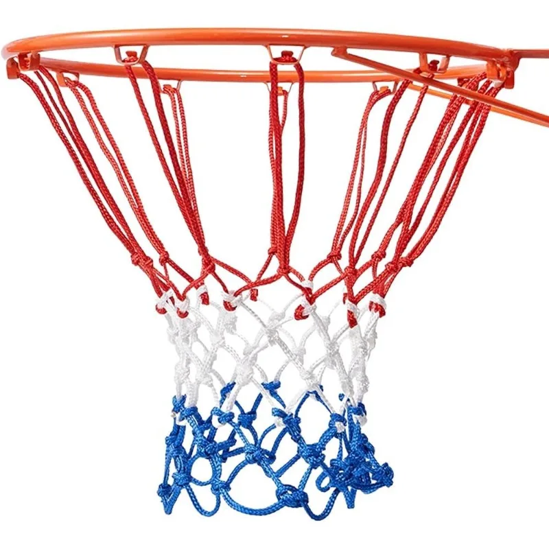 

Баскетбольная сетка, 2 шт., модернизированная и утолщенная профессиональная баскетбольная сетка, тяжелая уличная, всепогодная, устойчивая к сцеплению цвет, никогда не выцветает.