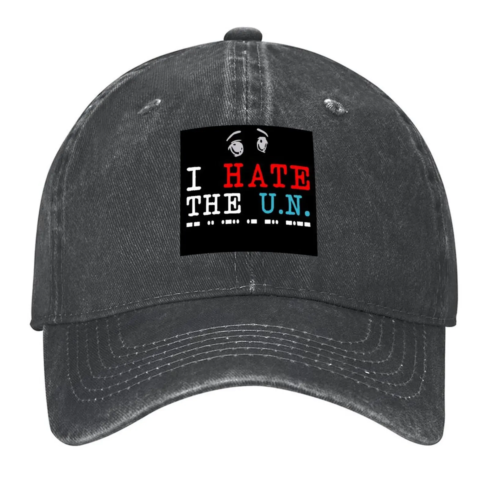 

(READ DESCRIPTION) I HATE THE U.N. Baseball Cap Beach Outing foam party Hat Big Size Hat fashionable Male Women's