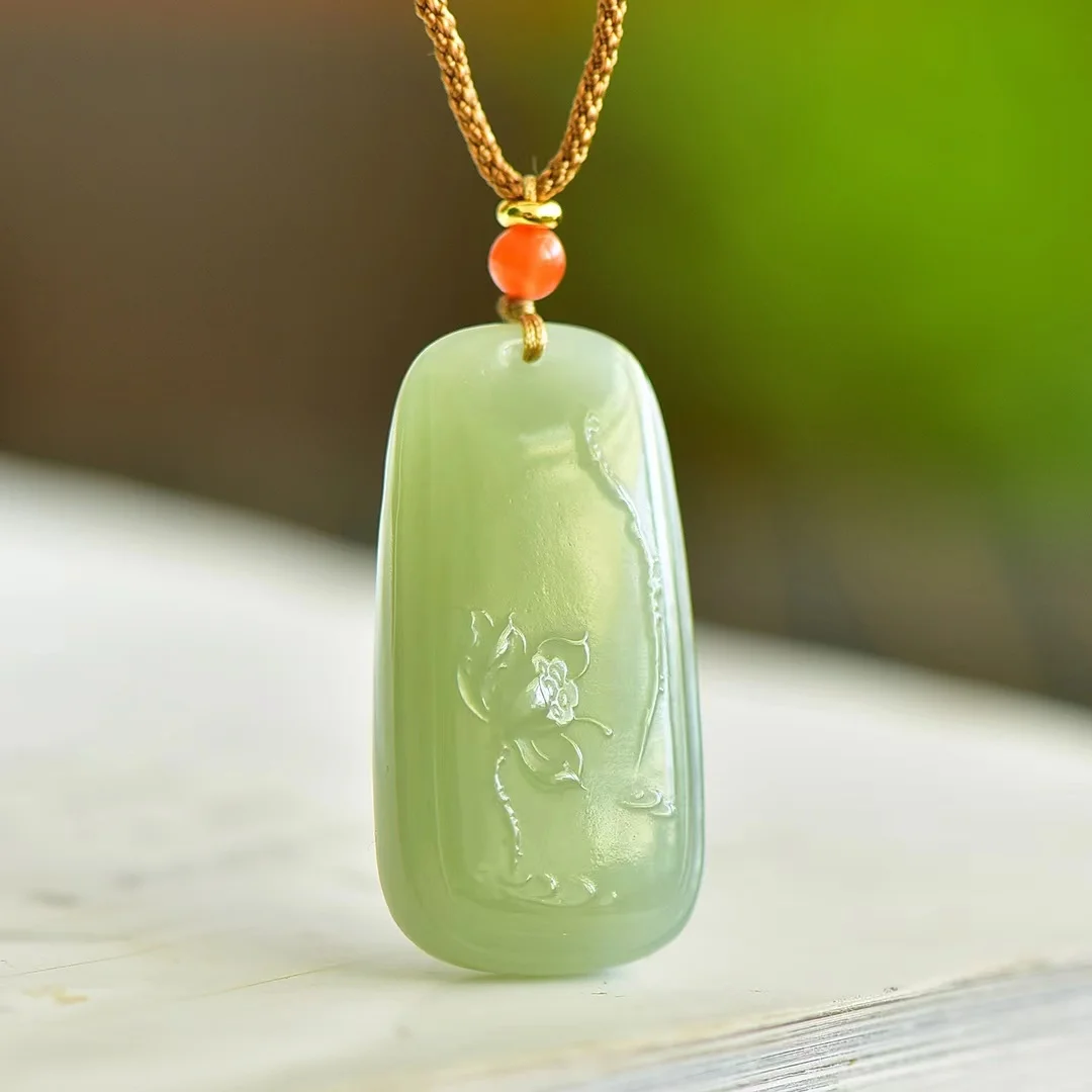 Hetian Jade Qinghai материал богатство и процветание кулон ювелирные изделия 1846 #