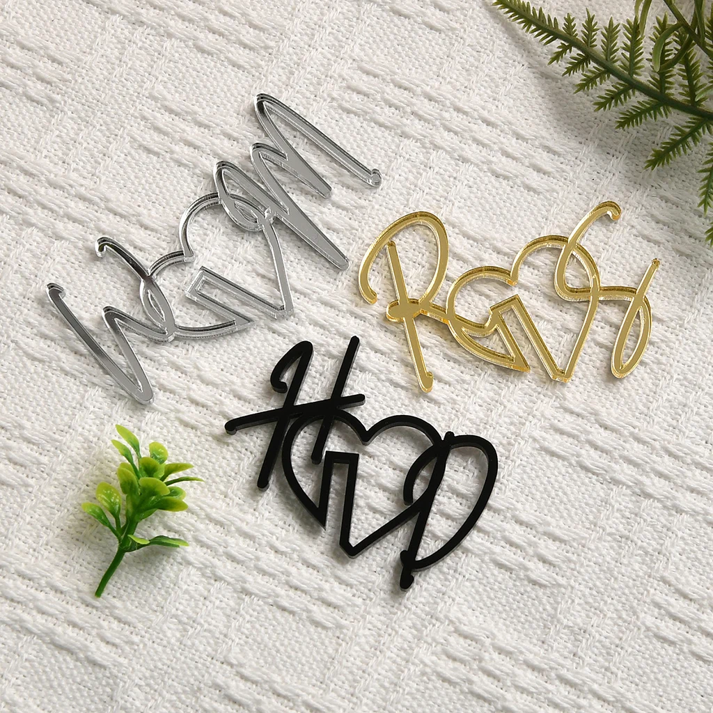 20/50/100pcs Personalized Cut Wedding Drink Tags Glass Topper Drink Stirrers Bar Sign Glass Marker Acrylic Wine Charms