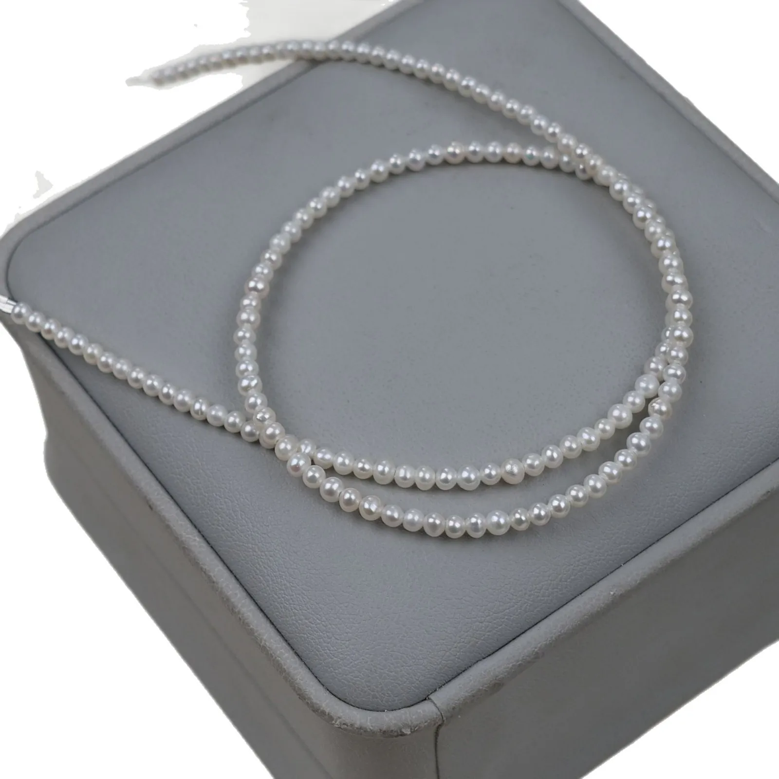 100 % natürliche Süßwasserperlen, 2–3 mm, zum Basteln von Schmuck, für DIY-Halsketten, Armbänder, Ketten und Ohrringe. – Detail 5